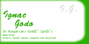 ignac godo business card